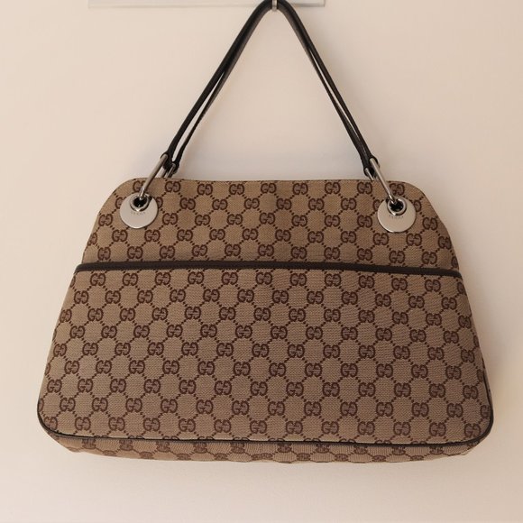 Gucci GG Monogram Canvas Shoulder Bag- Brown - Picture 4 of 10